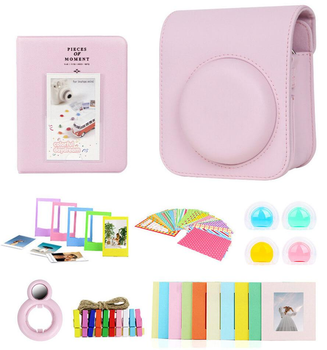 Комплект аксесуарів до Камери Моментального Друку Fujifilm Instax Mini 12 Blossom Pink / Рожевий - Чохол, Фотоальбом, Рамки та лінзи