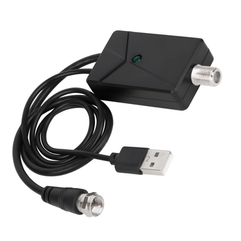 Антенный усилитель ТВ сигнала DVB-T/T2, HDTV 4K/1080P, с усилением 29dB, VHF/UHF с USB питанием, адаптер