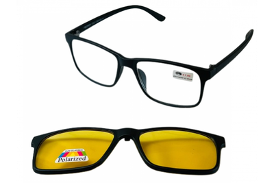 Унисекс очки FDR 2788 с белой линзой (с насадкой polarized) для коррекции зрения -6,5 до -8,0 -7.5