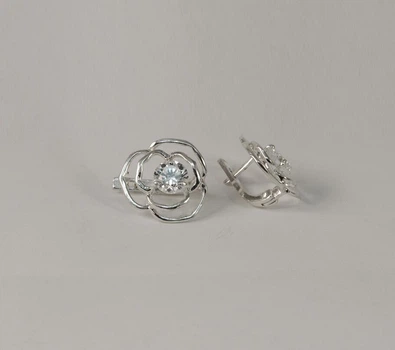 Серьги розы Maxi Silver 7962