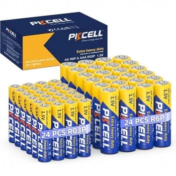 Батарейка PKcell Super Heavy Duty AA + AAA BLI 24 + 24 шт