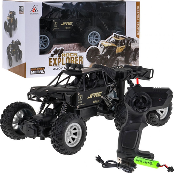 Pojazd Ramiz Crawler Rock Explorer metalowy 6-kołowy z napędem 4 x 4 zdalnie sterowany 1:18 Czarny (5903864954777)