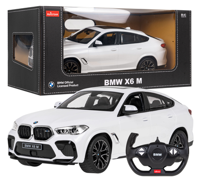 Pojazd Rastar BMW X6 M zdalnie sterowany 1:14 Biały (5903864956115)