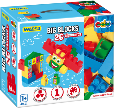 Klocki Wader Big Blocks 26 elementów (5900694415911)