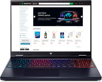 Ноутбук Acer Predator Helios Neo 16 AI PHN16-73-90J6 (NH.QX4EU.002) Abyssal Black / 16" OLED WQXGA / Intel Core Ultra 9 275HX / RAM 64 ГБ / SSD 1 ТБ / GeForce RTX 5070 Ti, 12 ГБ