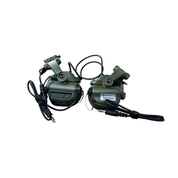 Активні захисні навушники Earmor M32X MARK3 Dual (FG) Olive Mil-Std
