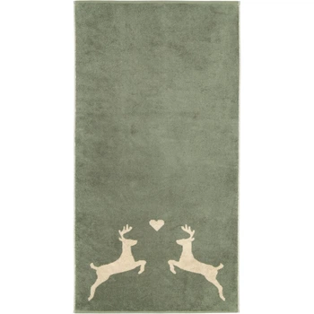 Рушник махровий Cawoe 50*100 зелений 6228 43
