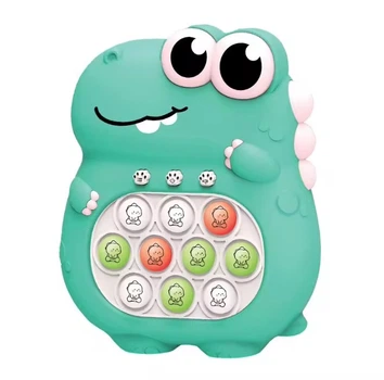 Детская Развивающая Интерактивная Игрушка Антистресс Электронный Pop It Pro 5 Режимов + Подсветка Поп Ит Динозавр Зелёный