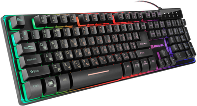 Клавіатура дротова Real-El 8700 Backlit USB