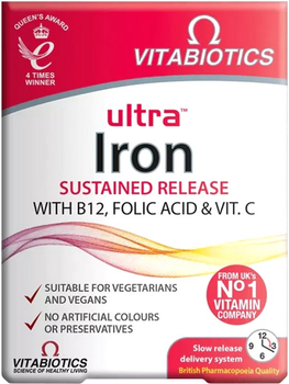 Дієтична добавка Vitabiotics Ultra Iron із залізом 30 таблеток (5021265246168)