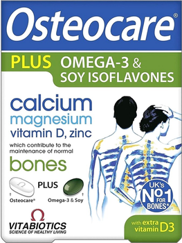 Дієтична добавка Vitabiotics Osteocare Plus Omega-3 & Soy Isoflavones 84 таблетки/капсули (5021265227396)