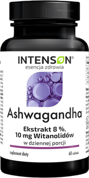 Suplement diety Intenson Ashwagandha 10 mg witanolidów suplement diety 60 tabletek (5905454132749)