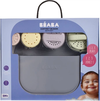 Набор для купания Beaba Игрушки 4 шт + Корзина Силиконовые (920413)