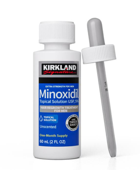 5% Minoxidil Kirkland для роста волос и бороды (1 флакон + дозатор)
