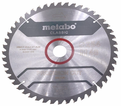 Пильный диск Metabo Precision cut Classic HW/CT 254х2.4/1.8x30 код 628061000