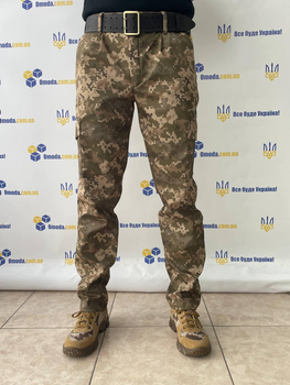 Штани чоловічі утеплені на флісі колір піксель, тканина софтшел рипстоп 52