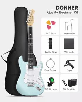 Электрогитара DONNER DST-80 Surf Green - (Комплект)