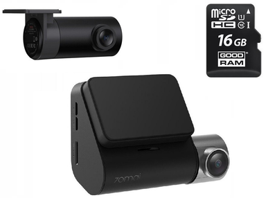 Автомобільний відеореєстратор 70Mai A500S Smart Dash Cam PRO PLUS+ кастомна прошивка + RC11 задня камера для запису і MicroSD 16Gb