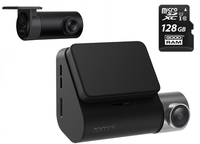 Автомобільний відеореєстратор 70Mai A500S Smart Dash Cam PRO PLUS+ кастомна прошивка + RC11 задня камера для запису і MicroSD 128Gb