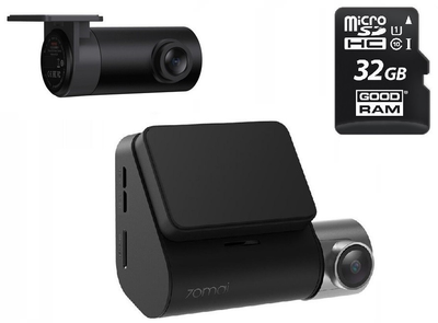 Автомобільний відеореєстратор 70Mai A500S Smart Dash Cam PRO PLUS+ кастомна прошивка + RC11 задня камера для запису і MicroSD 32Gb