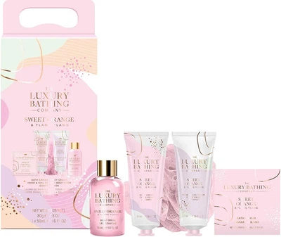 Набор подарочный The luxury bathing Ultimate Stacking Treats SOY по уходу за телом и руками гель для душа/крем для тела/крем для рук и ногтей/икра для ванны/мочалка