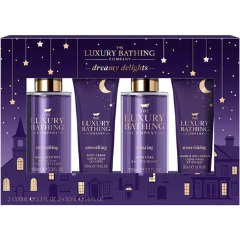 Набор подарочный The luxury bathing Dreamy Delights LAV по уходу за телом и руками для увлажнения и питания кожи крем для рук и ногтей/крем для тела/мист/пена для ванны