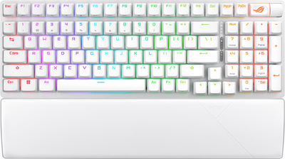 Клавіатура бездротова Asus ROG Strix Scope II 96 Wireless NX Snow EN PBT White (90MP037A-BKUA30)