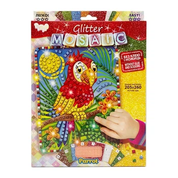 Креативна творчість "Блискуча мозаїка: Parrot" БМ-02-06, 20.6х26 см