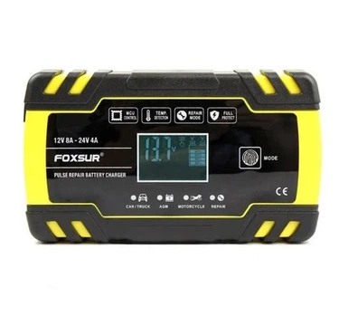 Зарядное устройство Foxsur 12V-8A/24V-4A – для АКБ авто, AGM и GEL с функцией восстановления