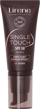 Podkład Lirene Single Touch SPF50 nawilżający 01 Ivory 30 ml (5900717063518)