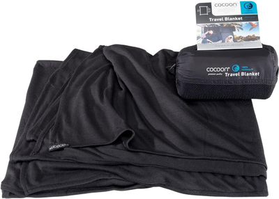 Koc podróżny Cocoon Coolmax 180 x 140 cm Ecomade Black (0799696108151)