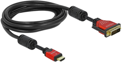 Adapter Delock HDMI – DVI-D 3 m Black (4043619843435)