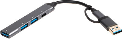 USB-хаб Maxxter 3.0 Type-C на 4 порта (HU3C-4P1CN-01)
