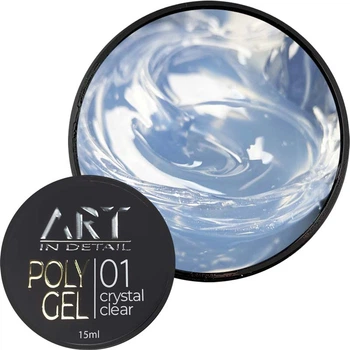 Полігель для нарощування нігтів ART POLYGEL №01 Crystal Clear 15 мл