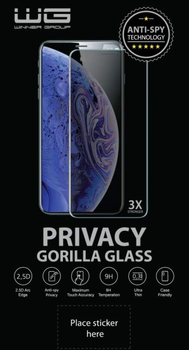 Захисне скло Winner Group Privacy 4D Full Glue do Apple iPhone 15 Pro Max Black (8591194119729)