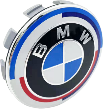 Автомобильный колпачок (заглушка) на литые диски RCS BMW 50 Years Anniversary 68/65 мм (36136783536NEW)