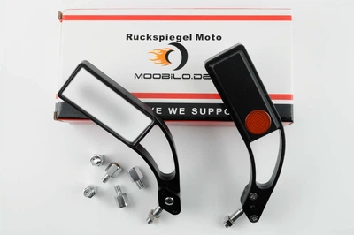 Зеркала прямоугольные mod:218, 8/10mm (черные) RED MPARTS