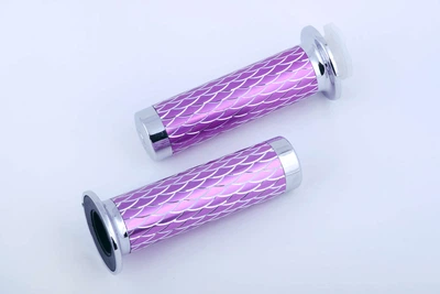 Ручки руля чешуя сиреневые (L-140mm, D-50mm) DVK MPARTS