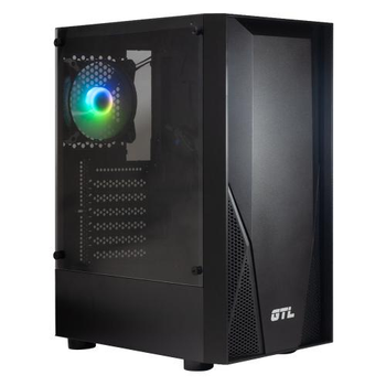 Корпус GTL Gaming 1906 'Predator', Black, без БЖ, Mid Tower, ATX/Micro ATX/Mini ITX, CPU - 150 мм, VGA - 320, 2xUSB 2.0, 1xUSB 3.0, 1x120 мм Fan RGB, 370x190x435 мм, 3.6 кг, 0.45 мм, метал, пластик, загартоване скло