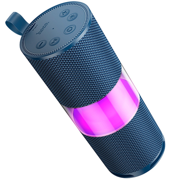 Колонка Bluetooth HOCO HC29 Wireless Sports 15W Портативна Бездротова Акустика 1800mAh BT speaker TWS/FM/TF/USB/LED BT5.4 Синій