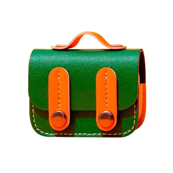 Чохол U-Like Leather Briefcase For Airpods 4 Green/Orange 69909