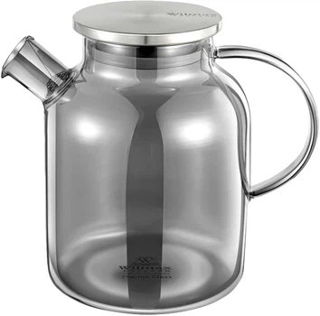 Заварочный чайник Wilmax Thermo SmokyGrey со спиралью 1600 мл (WL-888811002 / A)