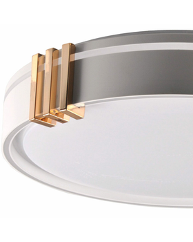 Люстра із пультом світлодіодна, стельовий світильник Goldlux 328847 Arletta 40 Led 1x48W 3000K-6000K 5200Lm IP44 Сірий (095406)