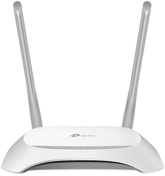 Бездротовий Wi-Fi роутер TP-Link N300 з 2 антенами, маршрутизатор 300 Мбіт/с 2.4 ГГц Білий TL-WR840N