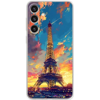 Силиконовый Чехол с Картинкой для Samsung Galaxy S25 Plus Принт (Париж, Эйфелева Башня) (64432-ysm038)