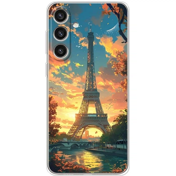 Силиконовый Чехол с Картинкой для Samsung Galaxy S25 Plus Принт (Париж, Эйфелева Башня) (64432-ysm037)