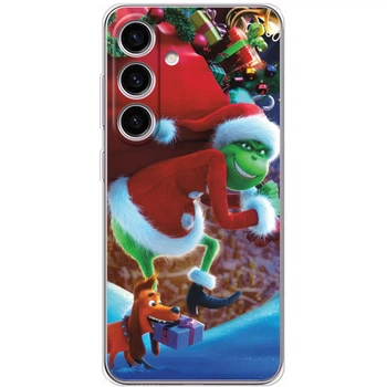 Силиконовый Чехол с Картинкой для Samsung Galaxy M56 (M566) Принт (Новогодний, Гринч) (66907-ysm2268)