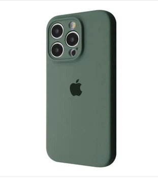 Чехол Premium Silicone Case з защитой камеры для iPhone 15 Pro cactus