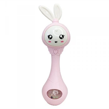 Интерактивная игрушка-погремушка "Зайчик" MGZ-1210(Pink)