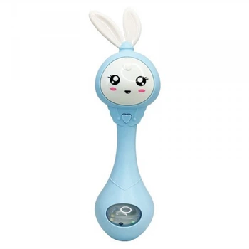 Интерактивная игрушка-погремушка "Зайчик" MGZ-1210(Blue)